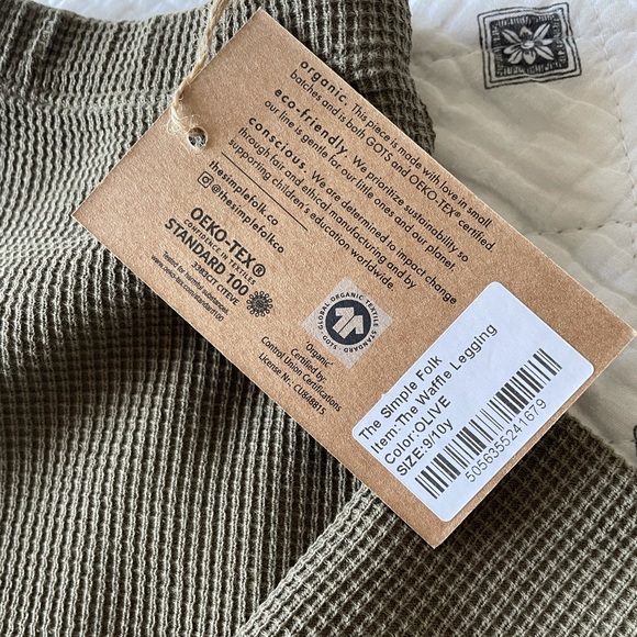 🆕 The Simple Folk waffle leggings in olive - Picture 4 of 4